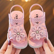 DFMEI 女童涼鞋公主仙女洋氣夏季防滑軟底小中大童露趾百搭時尚涼鞋