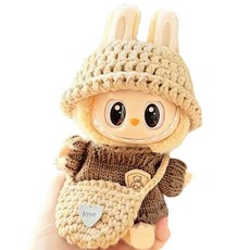 귀여운 소품 라부부 인형옷 세트, 1개, DSYJ 스웨터 베이지