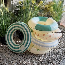 新款加厚泳圈成人兒童游泳圈網紅水袖手臂圈水上游泳裝備套裝, （07）-超厚成條款,60碼（適合20-40斤）送氣筒, 1個