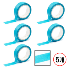 디자인마스킹 테이프 프린텍, 5개, 파랑