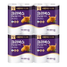 크리넥스 안심 프리미엄 3겹 키친타올 (150매&30매 2롤) x4팩, 4박스, 150매