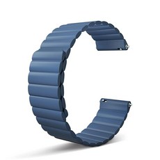 마그네틱 시계 밴드 실리콘 스트랩 20mm 22mm 스마트워치 퀵 릴리즈 손목 밴드 조절 가능한 클로저 여성용 남성용 벨트 교체 갤럭시 기어 S2 S3 GT2 피닉스 5S 플, 블루