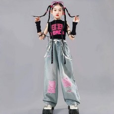 舞演齣服男童嘻哈套裝爵士舞服裝女童裝走秀潮架子鼓