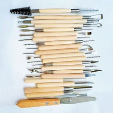 拾光優選好物 陶藝工具裝手工陶泥雕刻刀DIY組合初學, 陶藝工具22件套
