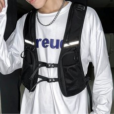 등산 마라톤 러닝조끼 조깅 양포켓 블랙 베스트