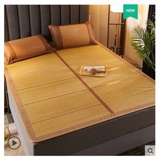 學生涼蓆宿舍上下鋪竹蓆單人席子0.9雙面冰絲藤草蓆1.5米, 清爽金磚席(無枕套)