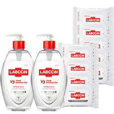 랩신 손소독제 겔 x2 + 손소독티슈 x9 항균 항균위생용품 알뜰구성, 1개, 500ml