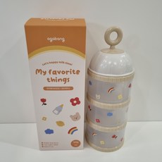 아가방수성동아nc 마이페어보리띵스 3단분유케이스, 1개, 베이지