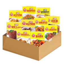 오뚜기 3분소스 10종세트 (햄버그+미트볼+탕수완자+바베큐+데리야끼+스윗칠리+하이라이스+김치참치+쇠고기카레+쇠고기짜장), 140g, 1세트