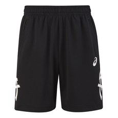 Asics 黑色運動短褲 男款 輕盈透氣 鬆緊腰帶 跑步 健身