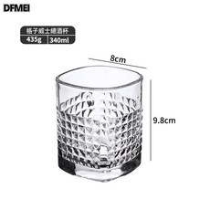 DFMEI 威士忌酒杯家用啤酒杯玻璃酒吧歐式創意洋酒杯子, 1個