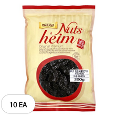 웰넛 자연두레 프룬 건자두, 200g, 10개