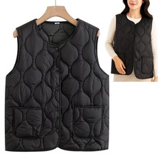 누빔 조끼 5XL 블랙 패딩 경량 여성 남자 겨울 여행