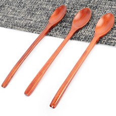 옻칠 원목 디저트 롱 티스푼 3p