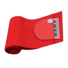 키 피아노 키보드 커버 천 먼지 보호용 섬유 청소용 장갑 레드, 기본, 1개