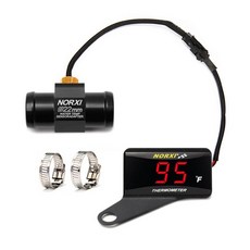 오토바이 수온 게이지 어댑터 센서 디지털 화씨 계량기 미니, 1개, 11. Red-22mm-left