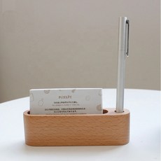 잇센스 우드 명함홀더 펜꽂이 메모꽂이, 1개, 1단