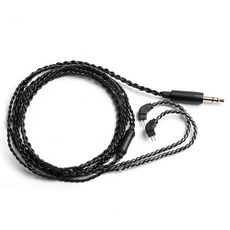 2핀 이어폰 케이블 선 줄 단선 수리 교체 0.78 6코어 2pin trn kz tfz zst zsr BL03, 마이크 없음, 1개