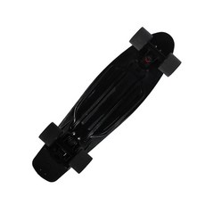 스케이트 보드 입문용 롱 댄싱 수동 보드, 올블랙 f1 스몰 피쉬보드, 1개