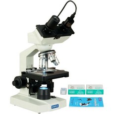 이중층 기계식 스테이지와 디지털 카메라 M82EZ-C02가 장착된 OMAX 40X-2500X 실험실 쌍안경 복합 LED 현미경, M82EZ-SCP-C03S