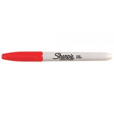 SHARPIE Fine Point 영구 마커 레드 1개입, SHARPIE Fine Point 영구 마커, 레드,