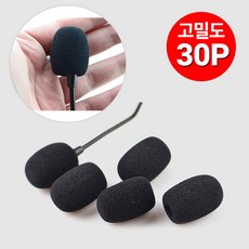 엑스베리 핀 마이크 스펀지커버, 블랙, 30개