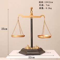 교육용 양팔저울 추 서재 A형 구리색 아날로그 소품 접시, 1개, B. 샤오탕 브론즈
