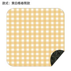 超音波野餐墊 綠白格 150*200 戶外露營便攜地墊, 黃白格,150*200 牛津布底 捲筒式