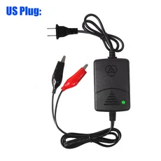 12V 1300mA 범용 스마트 배터리 충전기 EU 플러그 자동차 트럭 오토바이용 충전식 밀폐형 납, US Plug, 1개, 없음
