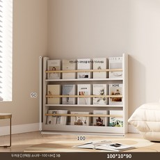 슬림 벽선반 책장 책꽂이 진열 수납 선반형 거실 침실 인테리어, 1단, I_100cm 폭 6층 소나무