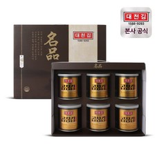 대천김 명품 캔김 세트, 대천김 바로배송 명품 곱창김 캔김 선물세트 30g x, 6개