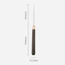 나무 손잡이 송곳 DIY 가죽 텐트 재봉 송곳 핀 펀치 구멍 수리 도구 핸드 스티처 가죽 공예 바느질 작업, 02 C 3PCS, 1개