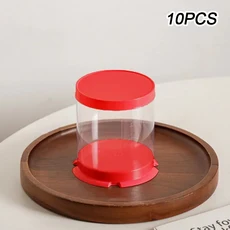 플라스틱 투명 포장 상자 종이 컵 케이크 디저트 팩 결혼식 생일 파티 베이킹 장식 10 개, 01 C, 01 10x11cm