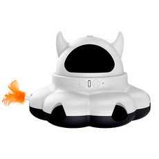 新款鐳射逗貓器電動玩具, 白 黑, 1個, 如圖