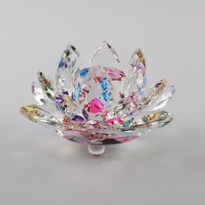 YUAN YU 源譽 水晶蓮花擺飾, 七彩色