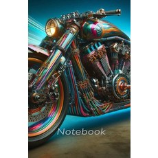 [ 1266727 ] 컬러풀 오토바이 노트북: 밝고 대담한 바이커 저널 – 스케치 차고 노트 또는 일일 기록용 50개의 사각 격자 페이지 [페이퍼백], [ 1266727 ] 컬러풀 오토바이 노트북: 밝고 대