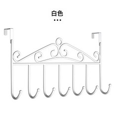 DFMEI 門後掛鉤壁掛式牆上掛衣架創意無痕強力掛勾免打孔衣服帽子收納架, 1個, 白色1個裝/免釘無痕 強力承重 不損門框:如圖