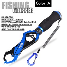 呂合金路亞鉗 釣魚工具 帶稱夾魚器 360度旋轉握把 釣具, 藍色, 1個