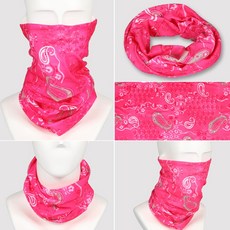 소확행몰 자외선차단 마스크 넥워머 목토시 다기능 멀티스카프, 페이즐리핑크