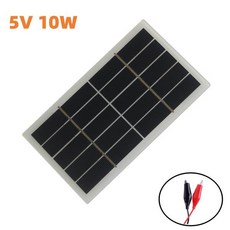 미니 태양계 10W 5V 폴리 실리콘 전지 패널 클립 DIY 모듈 야외 캠핑 하이킹 CCTV 카메라 배터리, 기타