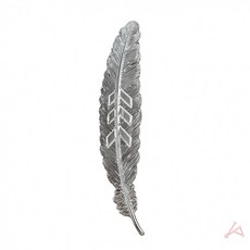 깃털모양 금속 책갈피 화이트K, 1개