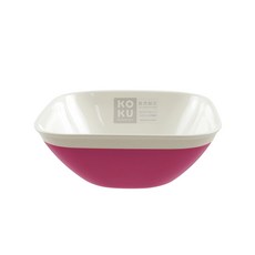 【GOOD LIFE 品好生活】日本製 KOKU雙色方形塑膠小缽（桃紅）, 桃紅, 1個