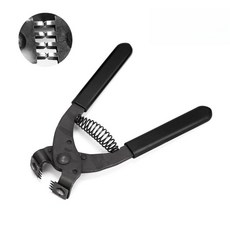 치즐 가죽공예 무소음 가죽 펀치 플라이어 17cm 공구강 4mm 다이아몬드 치즐2개 4개 톱니 포함 DIY 공예 벨트 가방 스트랩 수리용, [01] 4 teeth
