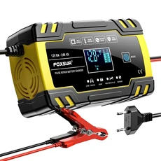 12V 24V 오토바이 자동차 트럭 배터리 충전기 수리 도구 차량 배터리용, EU Yellow