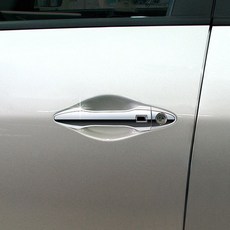 투싼ix 크롬 도어캐치몰딩 손잡이 커버, 도어캐치