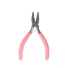 보석에 대 한 LMDZ 쥬얼리 펜 치 DIY 라운드 코 플라이어 만들기 귀여운 핑크 컬러 핸들 Anti-slip Splicing 펜 치 측면 절단 Plier, Type 2, 1개