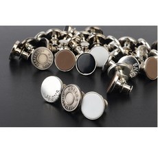 셀프 바지 수선 허리둘레 조절 다양한 모양 마개 단추, 실버 - JEANS, 1개