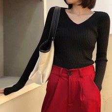 메이킹유 JY1056골지V넥니트