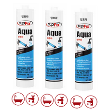 아쿠아 탑픽스 AQUA TOPFIX 아쿠아 탑픽스 수중실리콘 물속실리콘 물기있는곳 사용가능한 실리콘 욕실 주방 싱크대 우중실리콘 작업 비올때 사용가능한 실리콘 수영장실리콘 어항, 1개