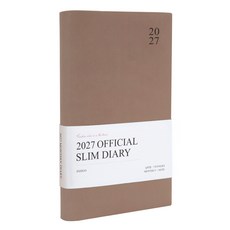 인디고 2027 오피셜 슬림 먼슬리 업무용 다이어리, 1개, 모카무스
